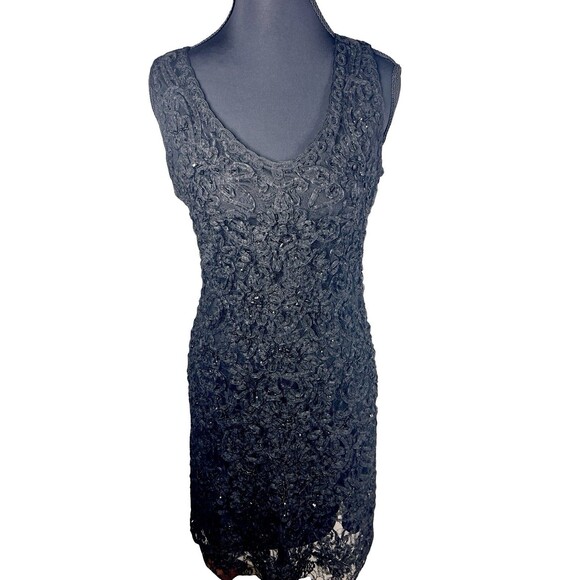 Basix Black Label Sequin Embellished  Mini Dress Formal Wear Size 0 - Picture 1 of 10